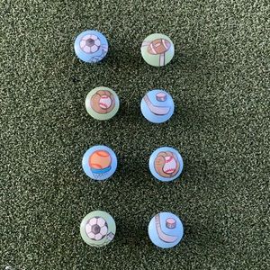 Sports themed drawer pulls
